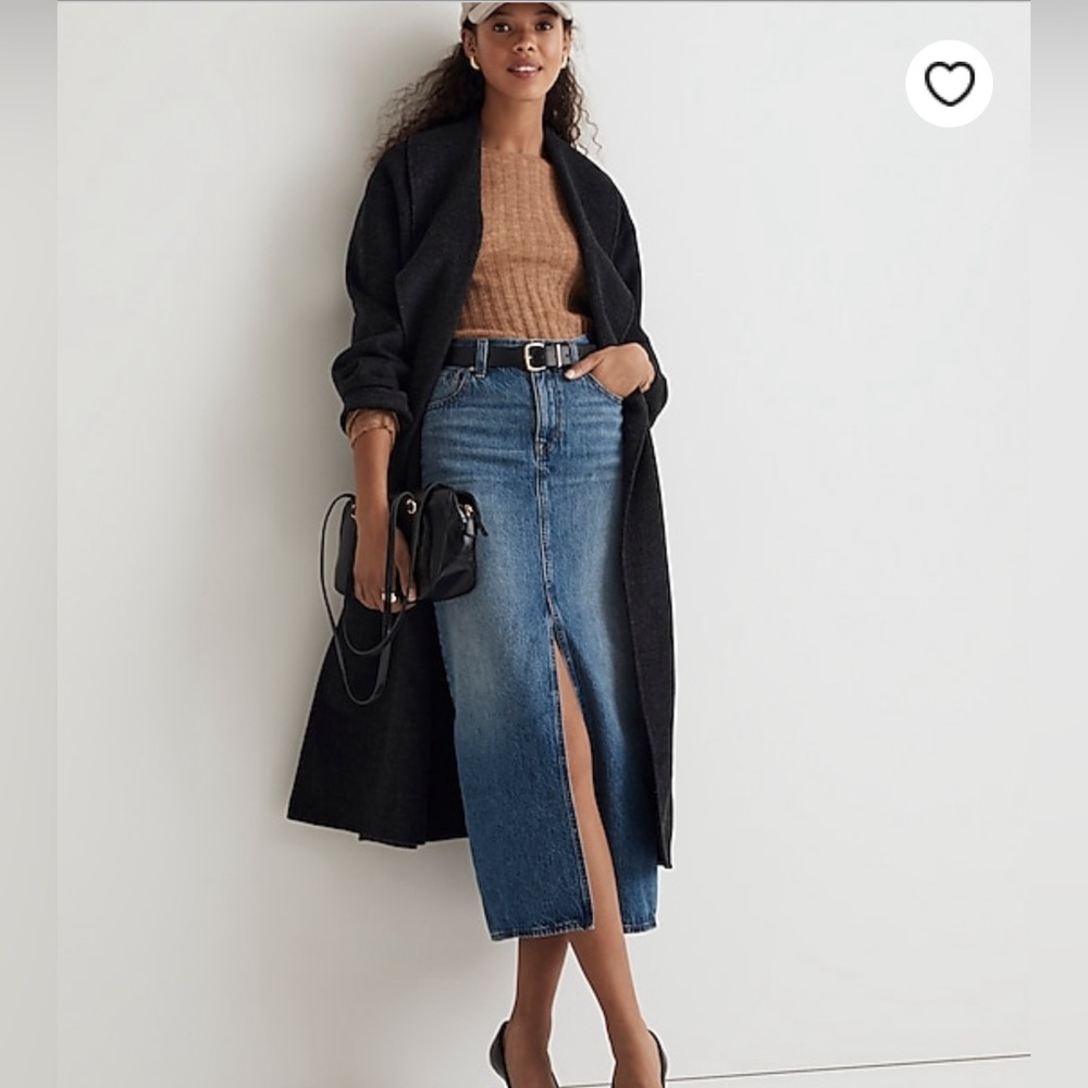 Denim Mid-rise Maxi Skirt in Pratt Wash